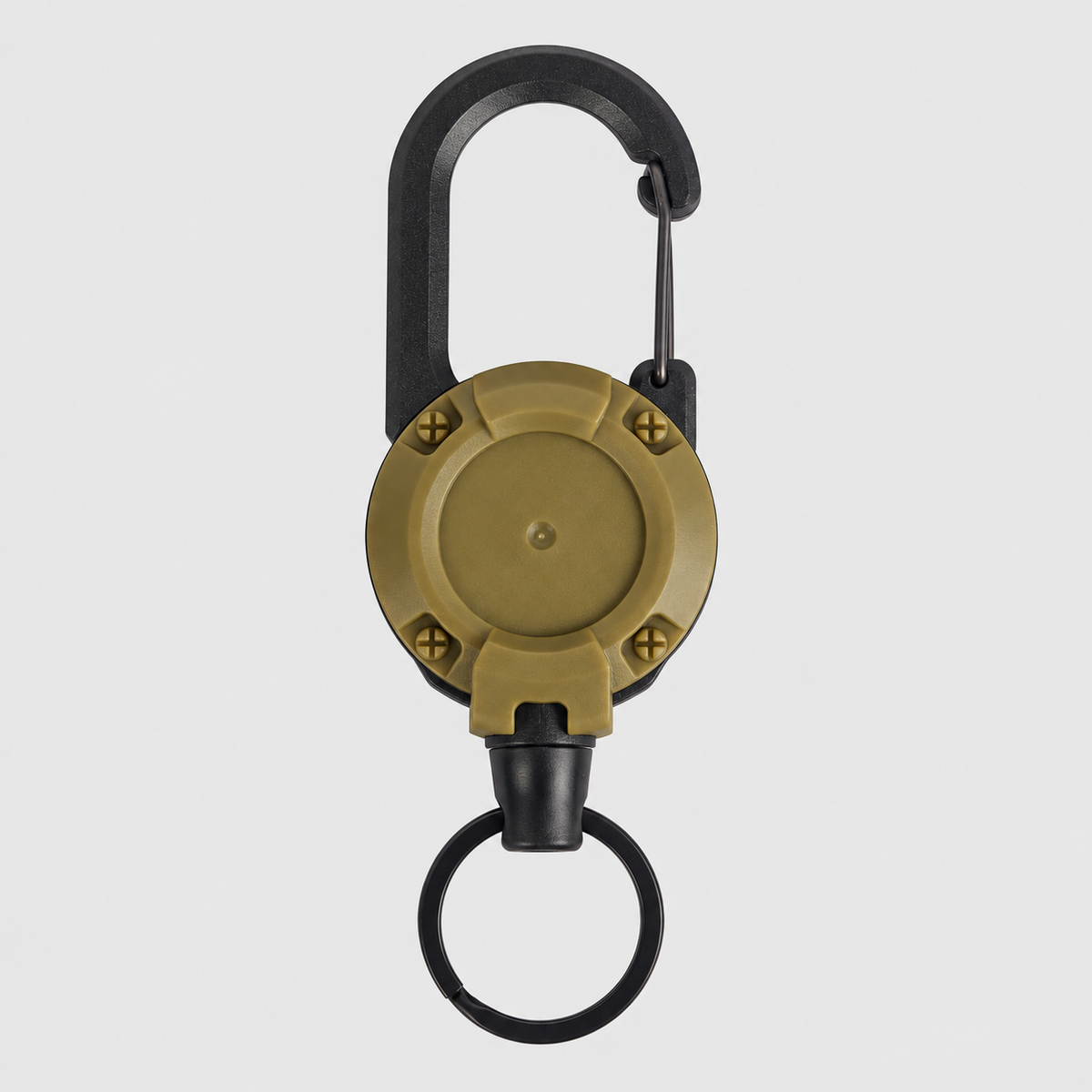 🔑Retractable Carabiner Keychain – 65cm steel lanyard, 100,000 pull cycles. Lightweight & sturdy.