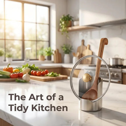 ✨LAST DAY 49% OFF 🍴Stainless Steel Utensil Organizer | Keep Your Kitchen Counter Clean & Stylish