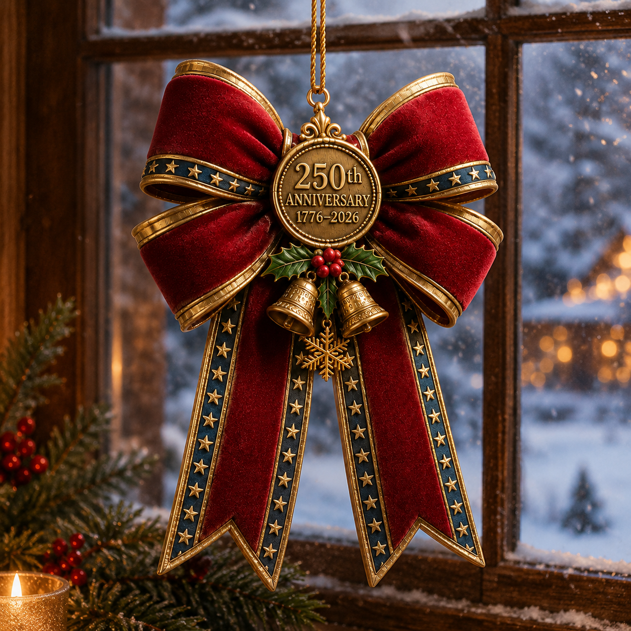 ✨250th Anniversary Bow Christmas Tree Ornament