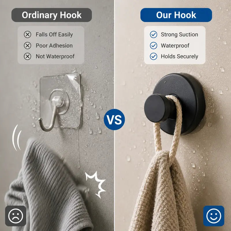 2 pcs no drilling suction cup hooks with replaceable core landing 05