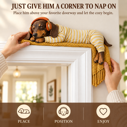 🐕Sleeping Dachshund Door Topper