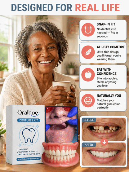 Instant Full Restoration Dentures – Fit At Home In Minutes