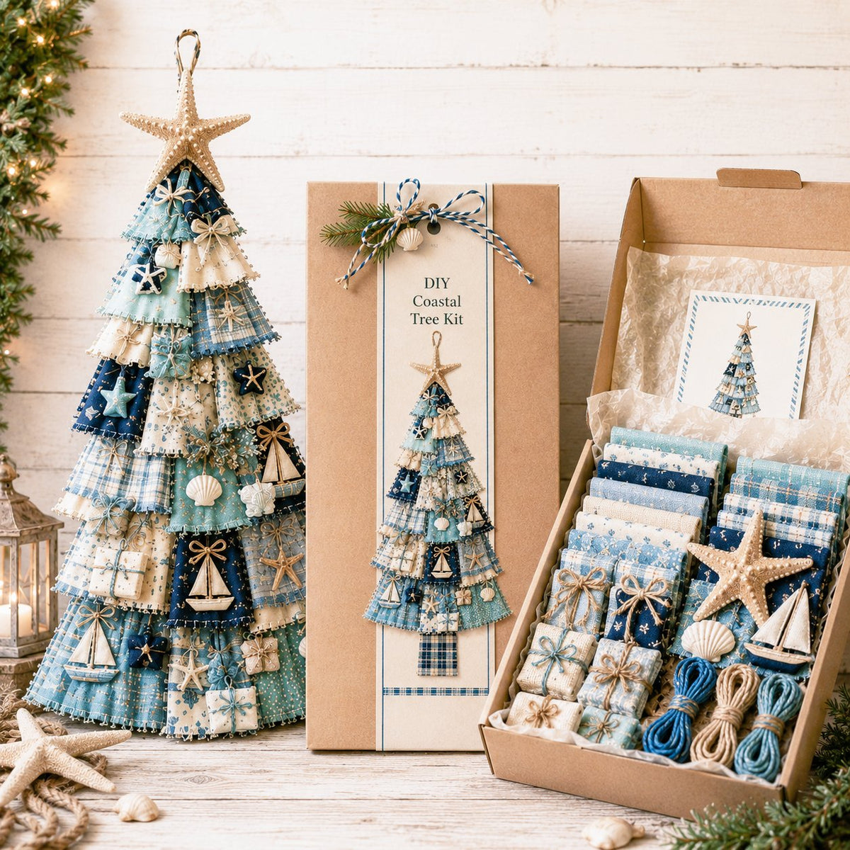 DIY Oversized Patchwork Christmas Tree Door Hanging Kit – Beginner-Friendly, All Tools & Guide Included
