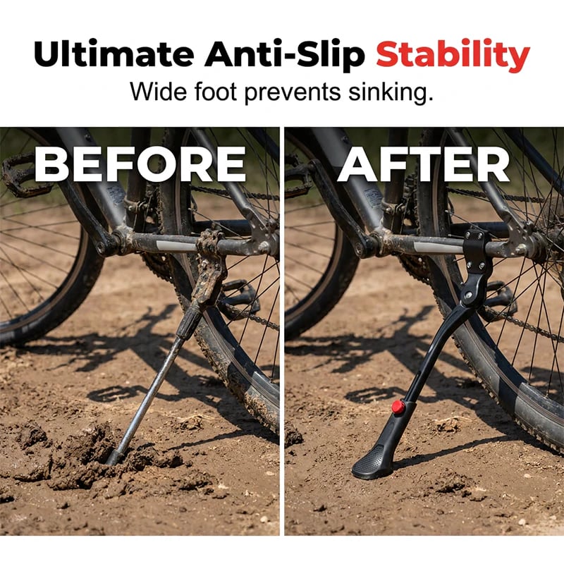Universal Adjustable Aluminum Alloy Bicycle Side Kickstand