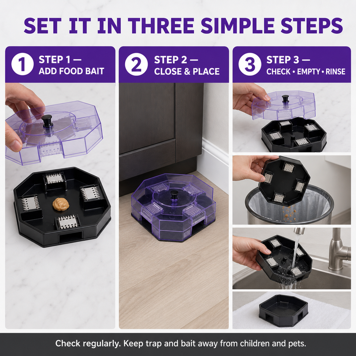 🪳 Reusable No-Spray Roach Trap – Chemical-Free