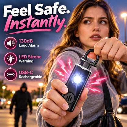 🔔 130dB Personal Safety Alarm with Strobe Light