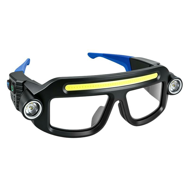 Rechargeable LED Headlamp Glasses - Hand-Wave Sense, Type-C USB Charging 🔦
