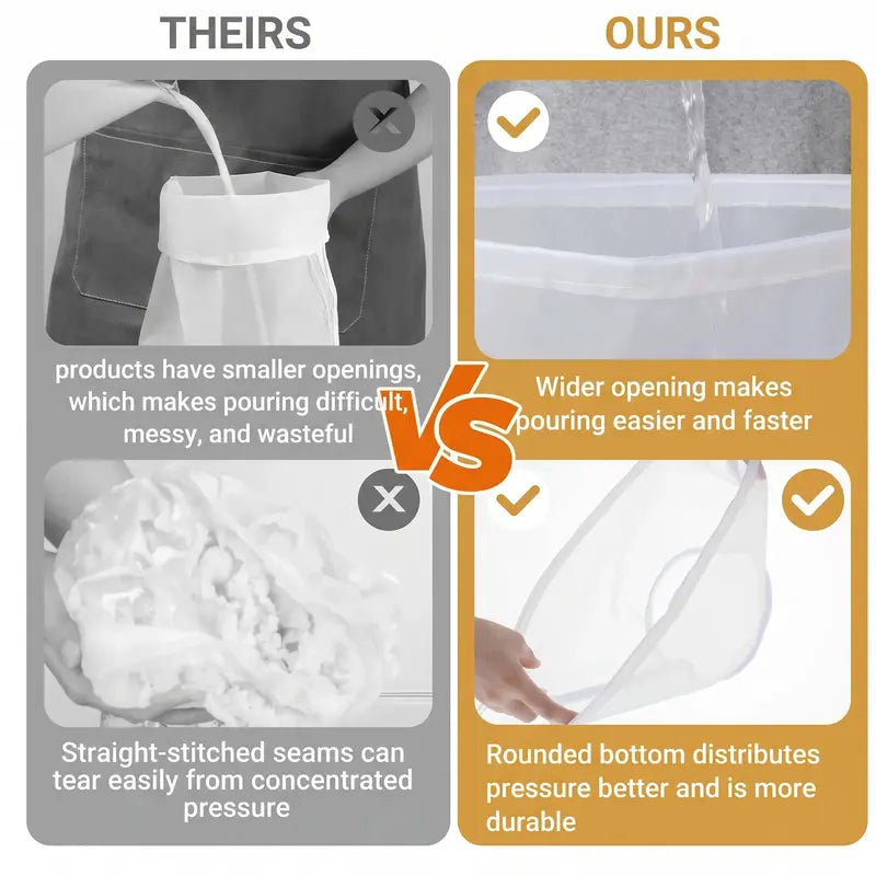 3pcs bowl shaped nylon nut milk bag reusable strainer bags landing 06