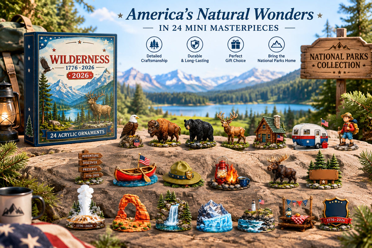 250 years of american wilderness blind box 24pcs acrylic ornaments advent calendar landing 06