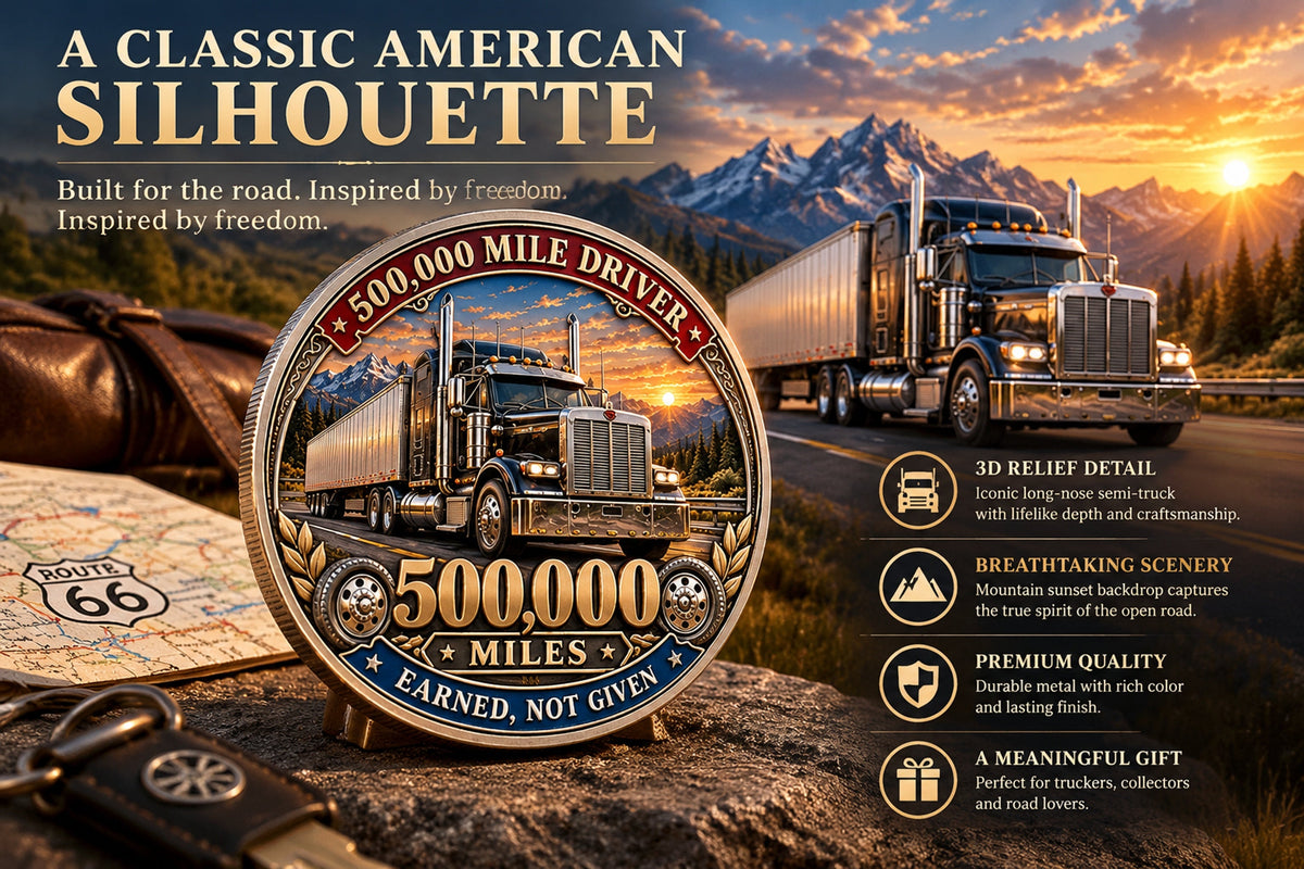 truck driver mileage milestone commemorative challenge coin collection landing 06