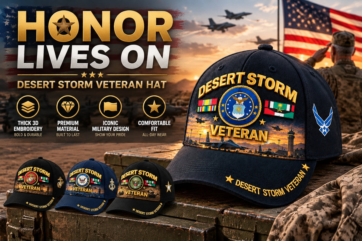 desert storm veteran cap your service your pride 1991 2026 35th anniversary landing 06