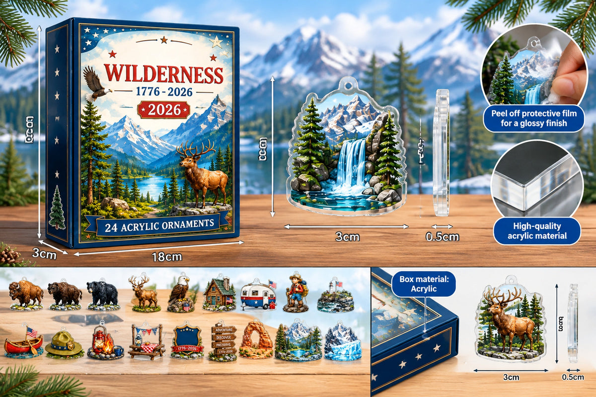 250 years of american wilderness blind box 24pcs acrylic ornaments advent calendar landing 07