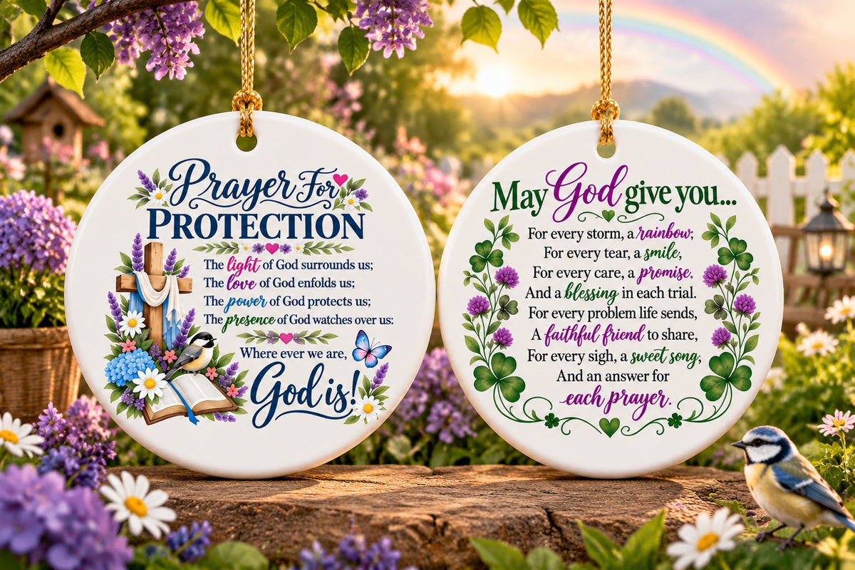 last day 50 off prayer for protection double sided ceramic ornament landing 06