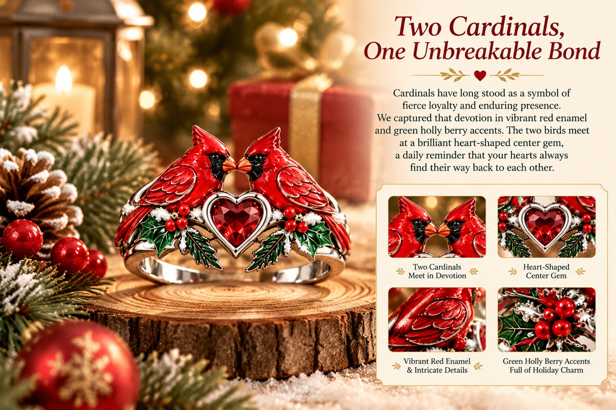 cardinal couple christmas ring with message card landing 05