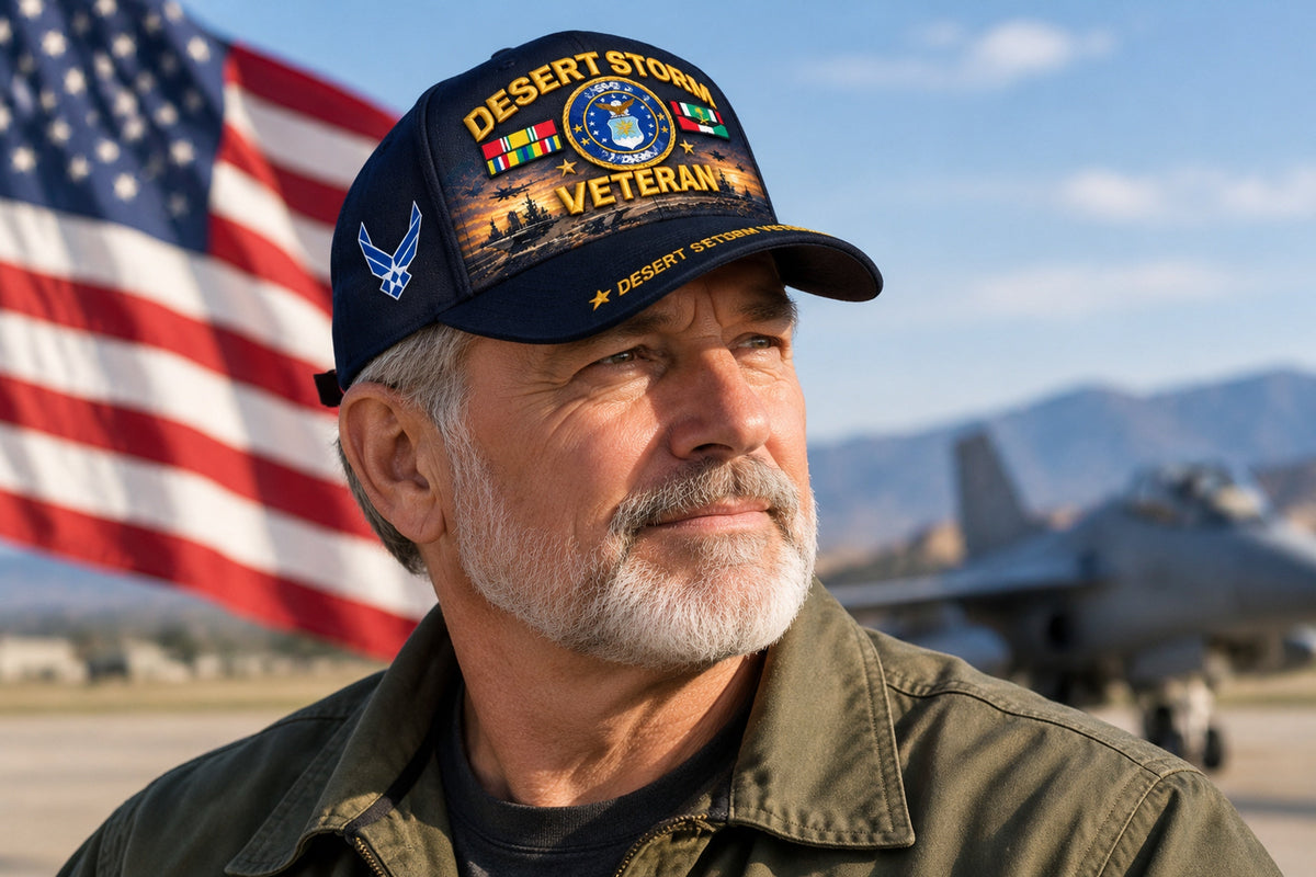 desert storm veteran cap your service your pride 1991 2026 35th anniversary landing 07