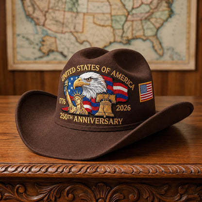 U.S. 250th Anniversary Edition Unisex Felt Cowboy Hat