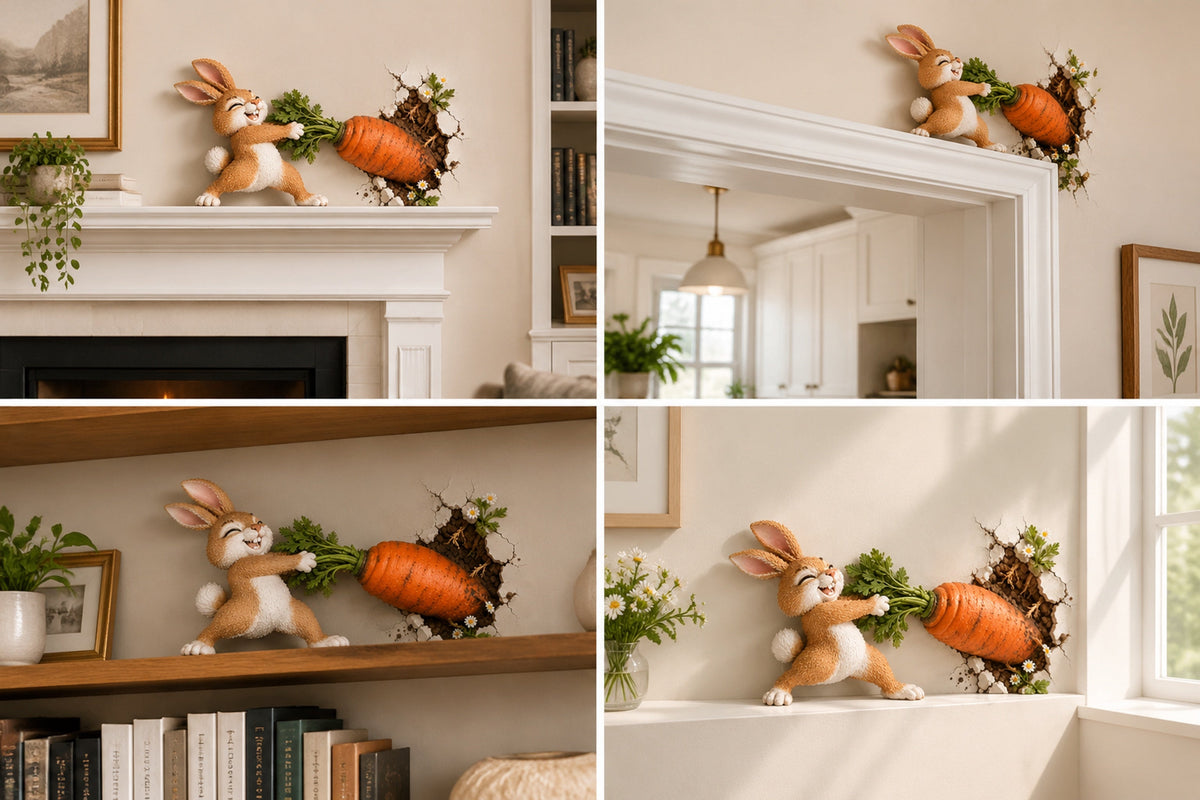 funny bunny pulling carrot wall decor landing 07