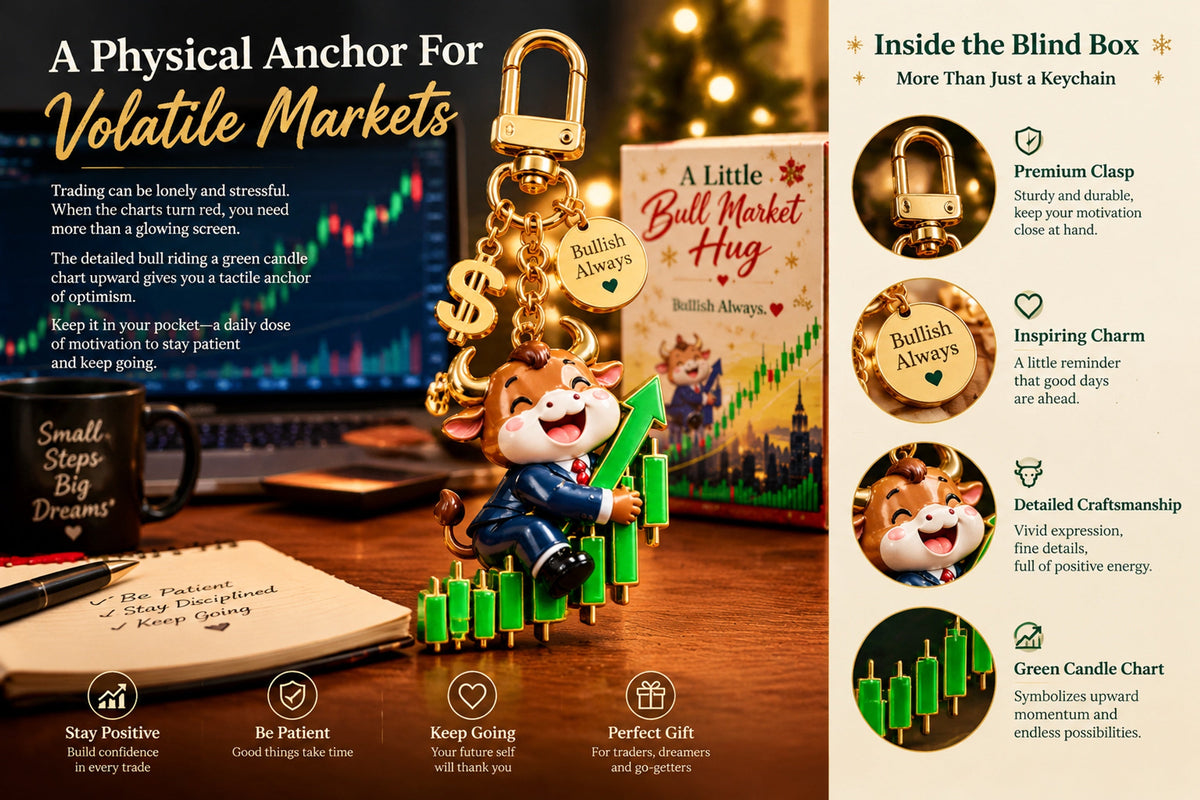 a little bull market hug inspirational bull keychain gift set for stock traders investors landing 05