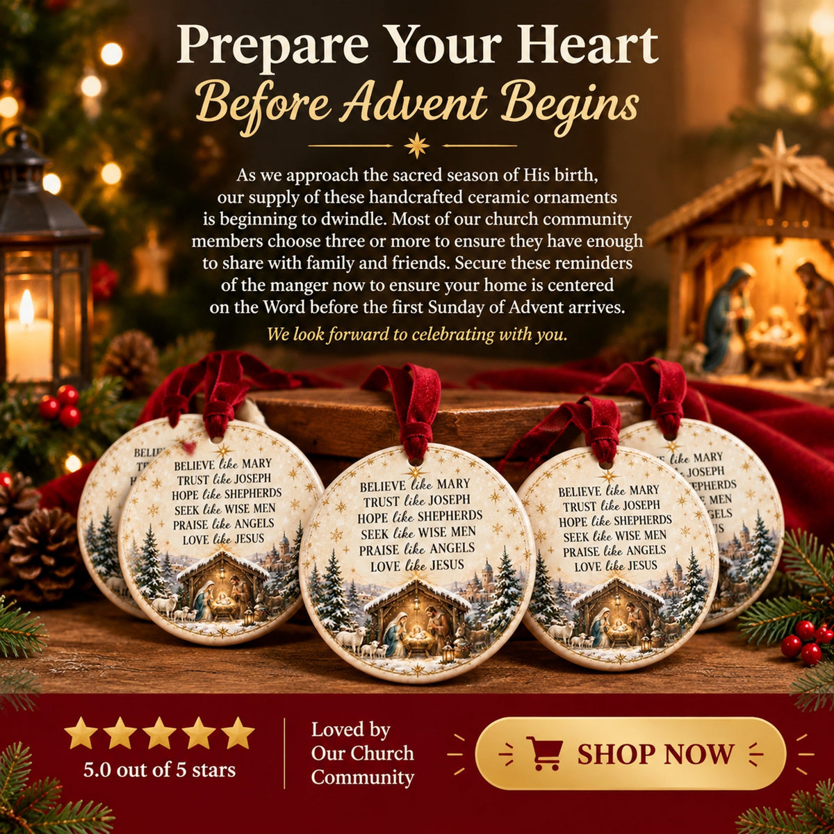 believe like mary nativity christmas ornament landing 09