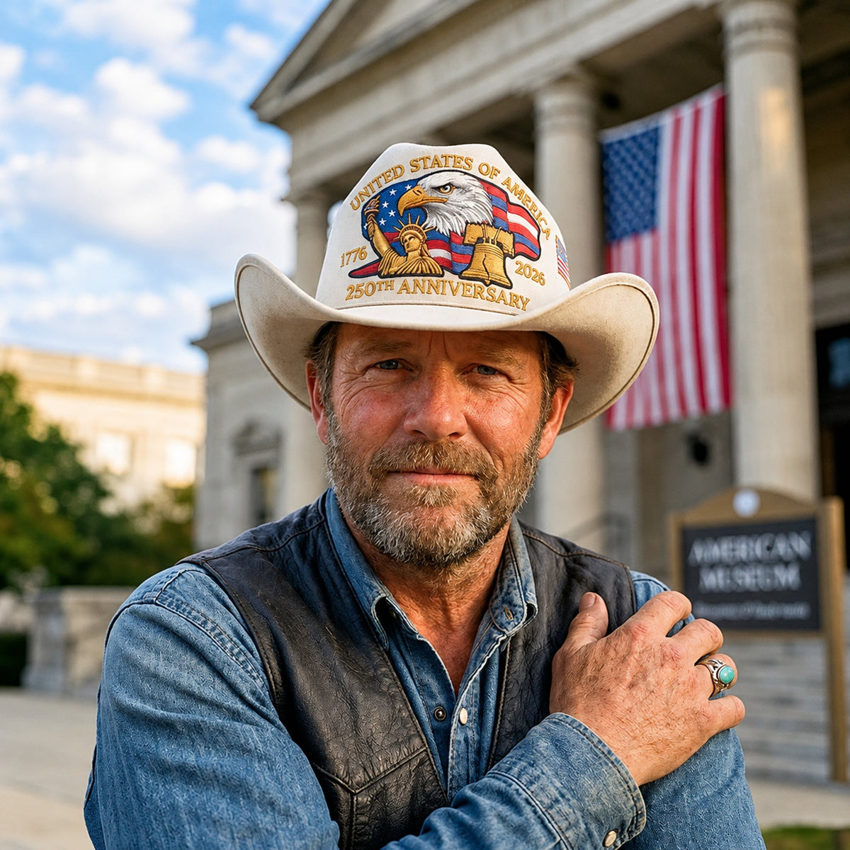 U.S. 250th Anniversary Edition Unisex Felt Cowboy Hat
