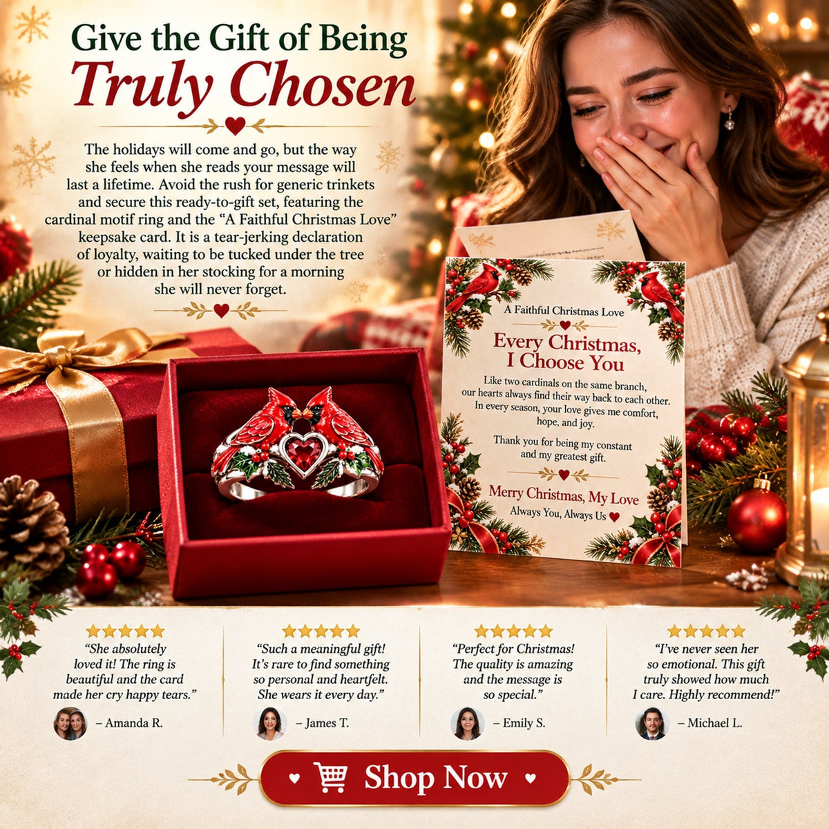 cardinal couple christmas ring with message card landing 09