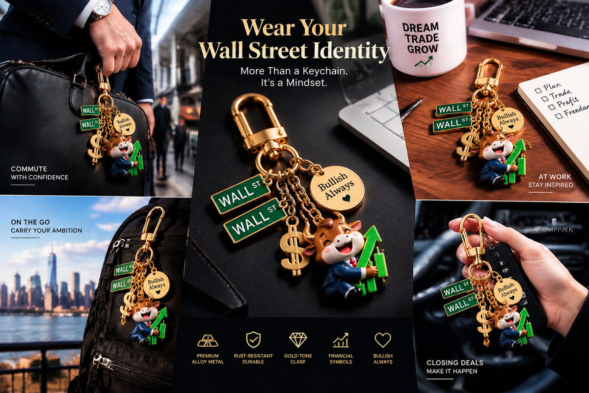 a little bull market hug inspirational bull keychain gift set for stock traders investors landing 06