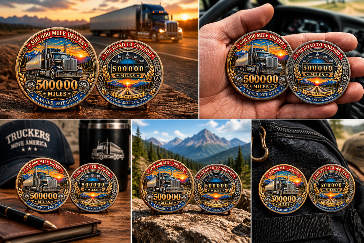 truck driver mileage milestone commemorative challenge coin collection landing 07