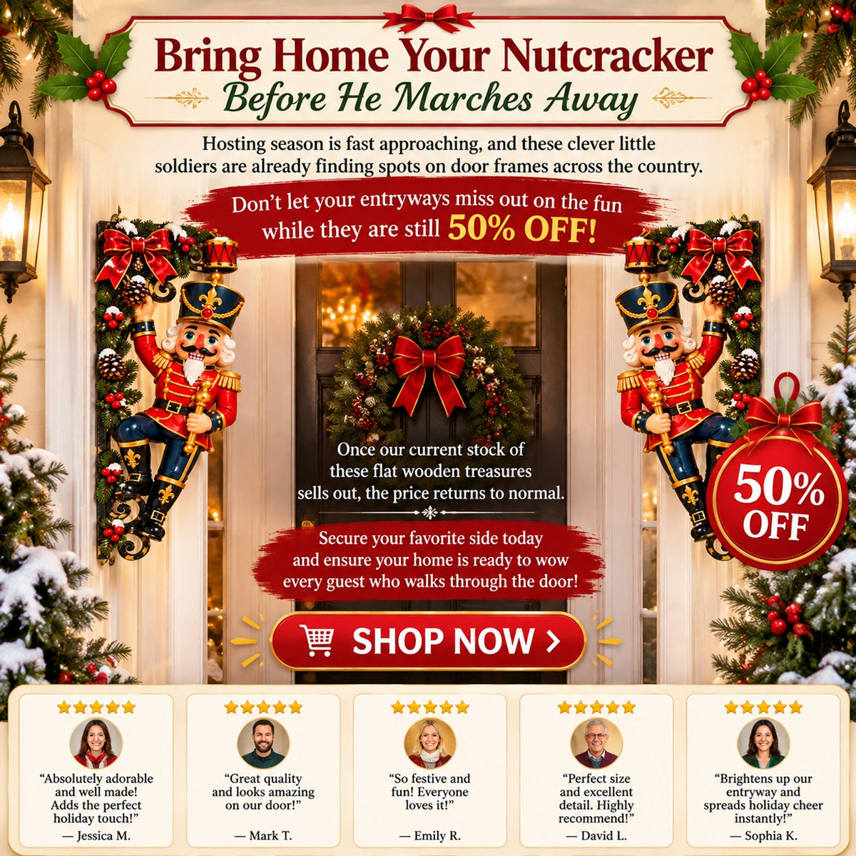 look whos climbing your doorway christmas nutcracker corner decor landing 09