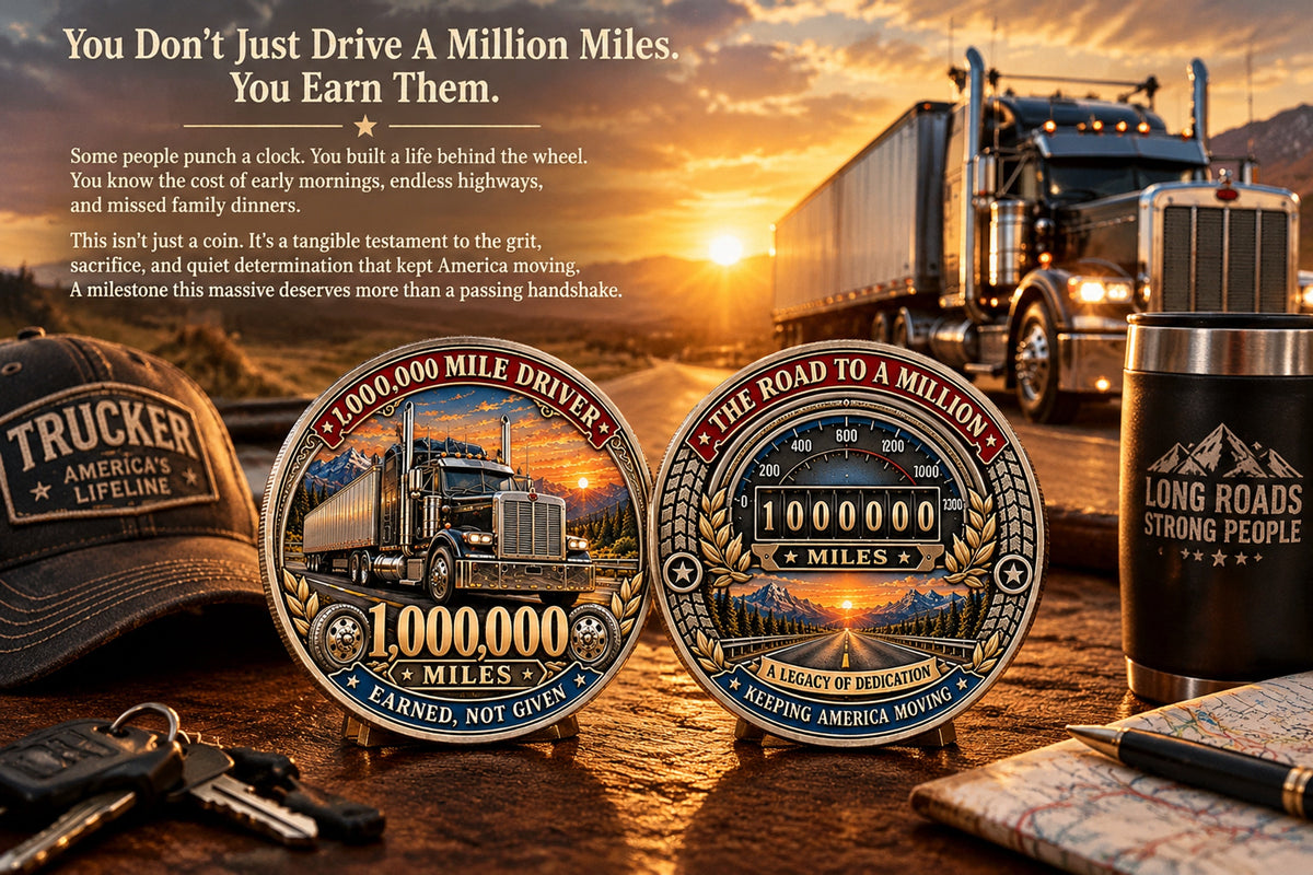 truck driver mileage milestone commemorative challenge coin collection landing 04