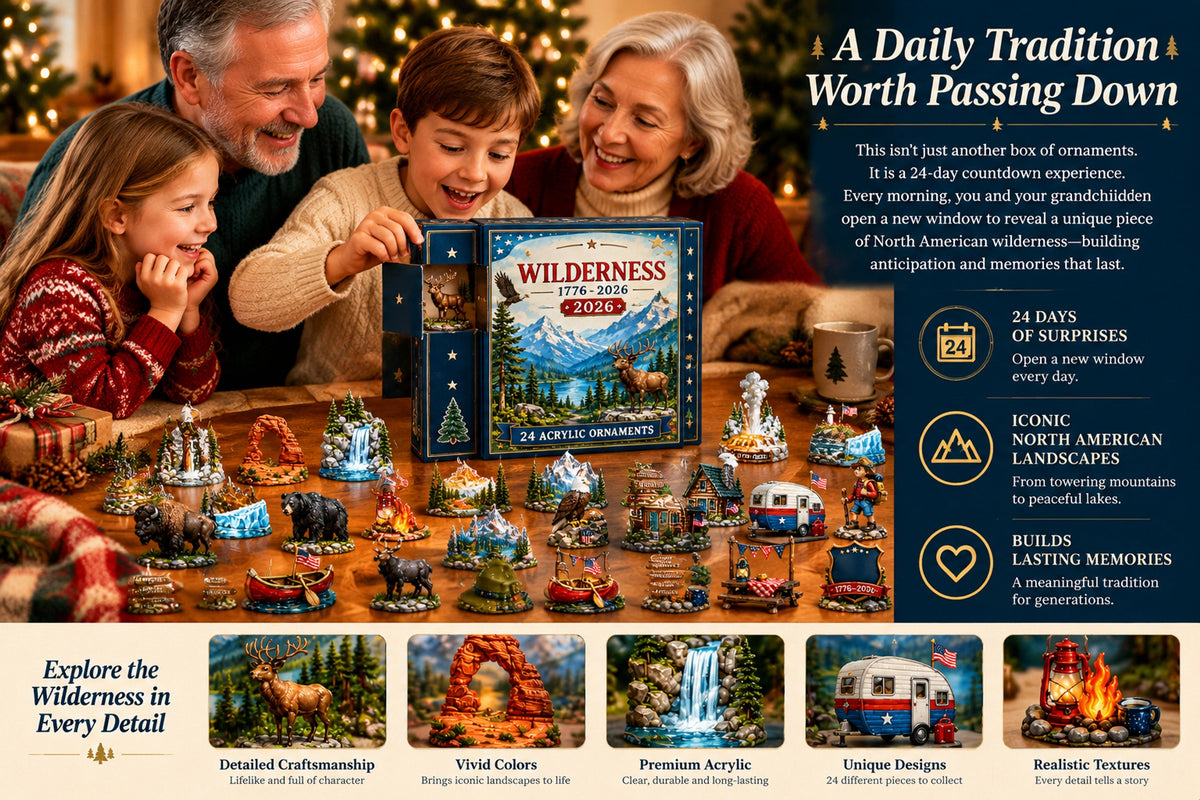 250 years of american wilderness blind box 24pcs acrylic ornaments advent calendar landing 05