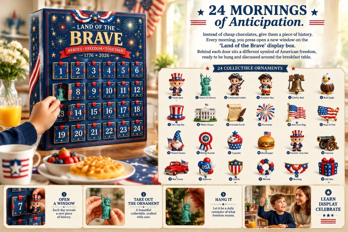 250 years of american spirit acrylic ornaments advent calendar 24pcs patriotic hanging decor gift box landing 05