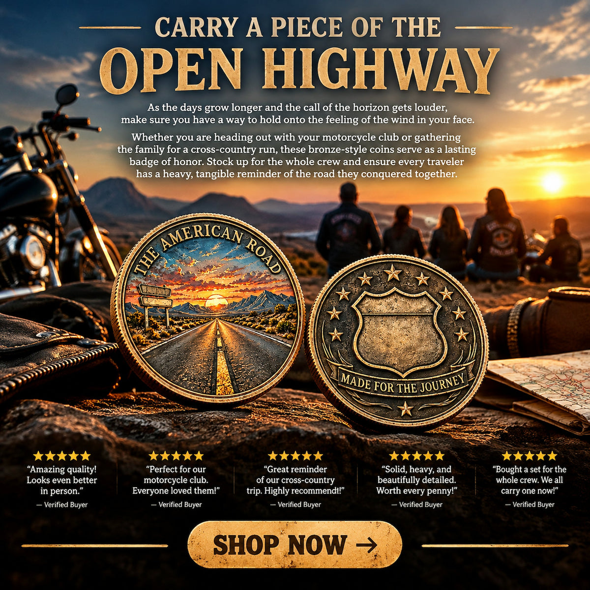 the american road commemorative coin landing 09