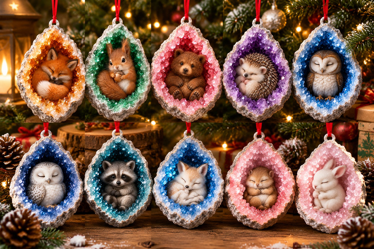 geode animal christmas ornaments landing 07