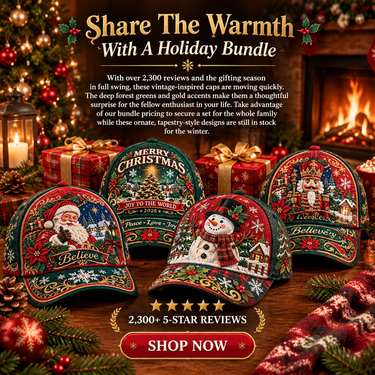 vintage christmas holiday baseball cap collection landing 09