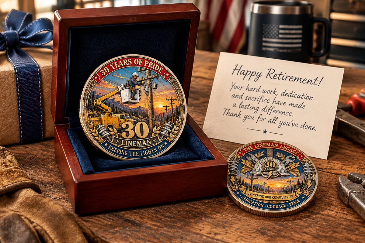 lineman 30 years of pride commemorative challenge coin landing 08