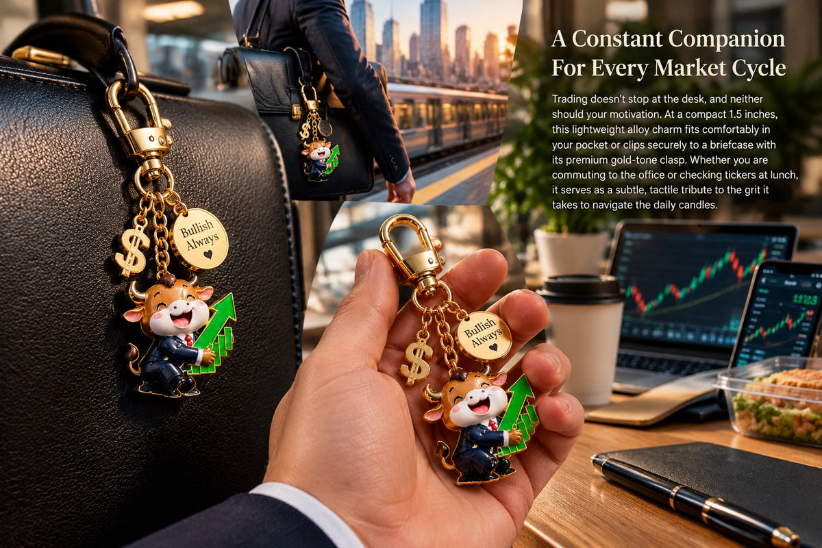 a little bull market hug inspirational bull keychain gift set for stock traders investors landing 08