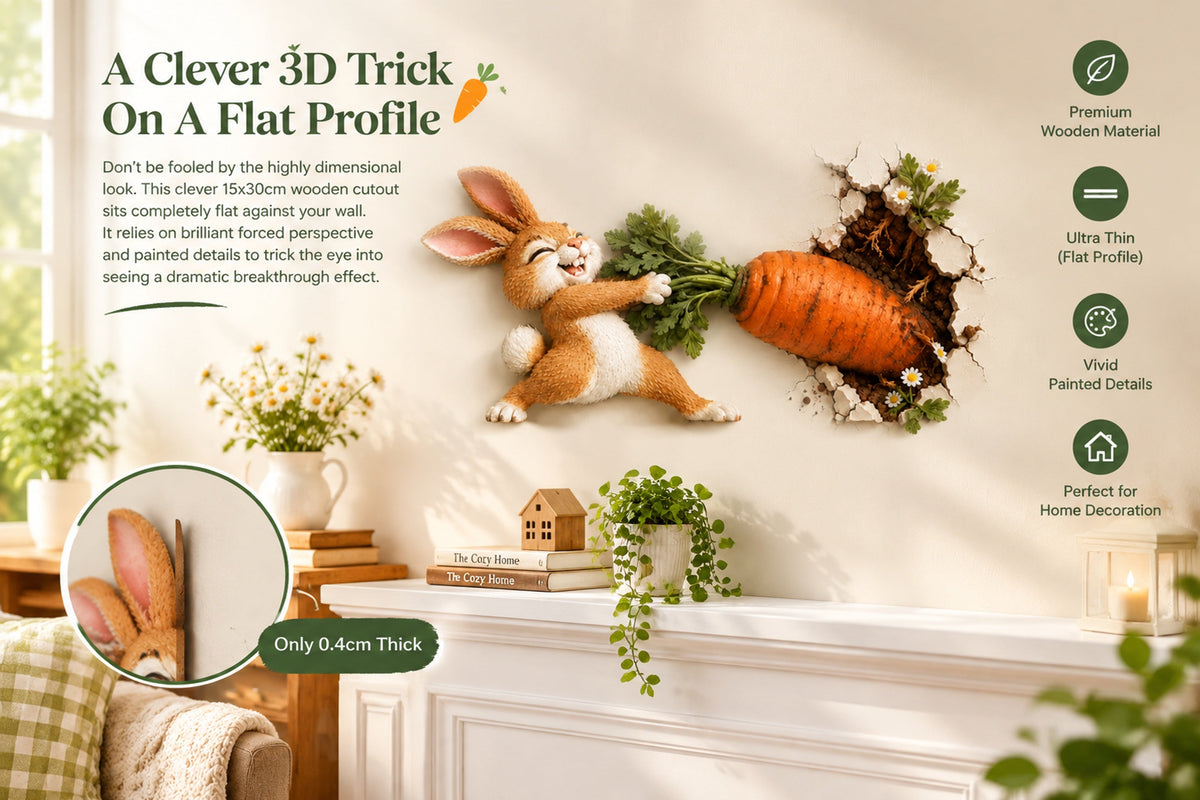 funny bunny pulling carrot wall decor landing 06