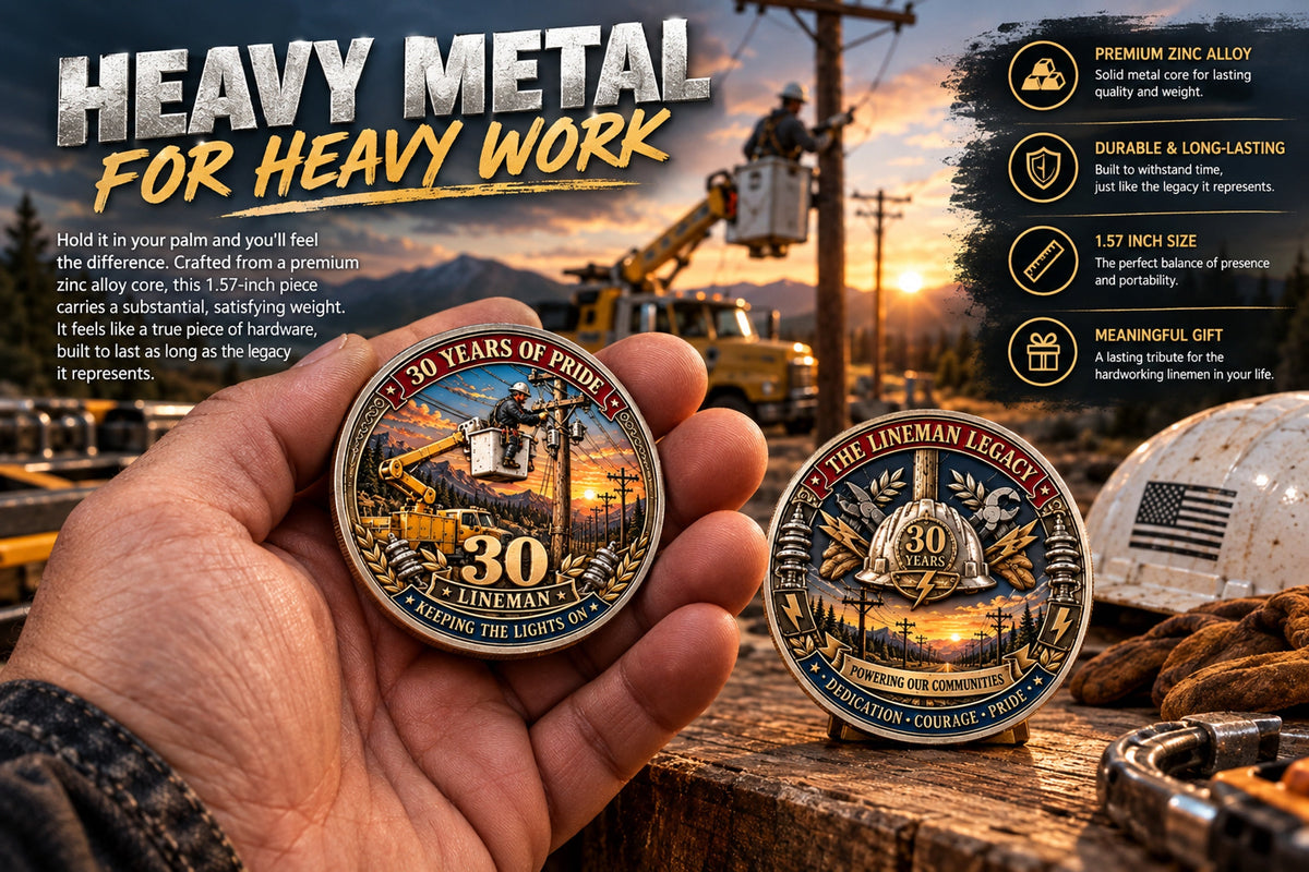 lineman 30 years of pride commemorative challenge coin landing 06