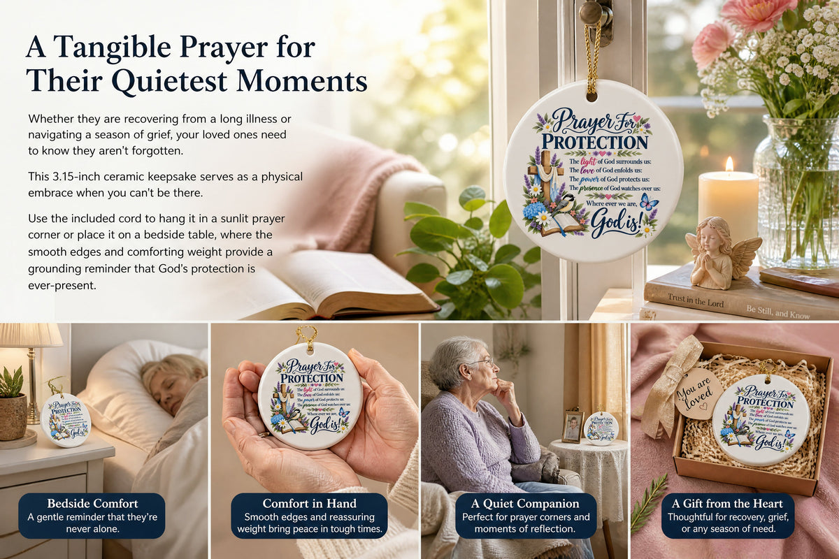 last day 50 off prayer for protection double sided ceramic ornament landing 08