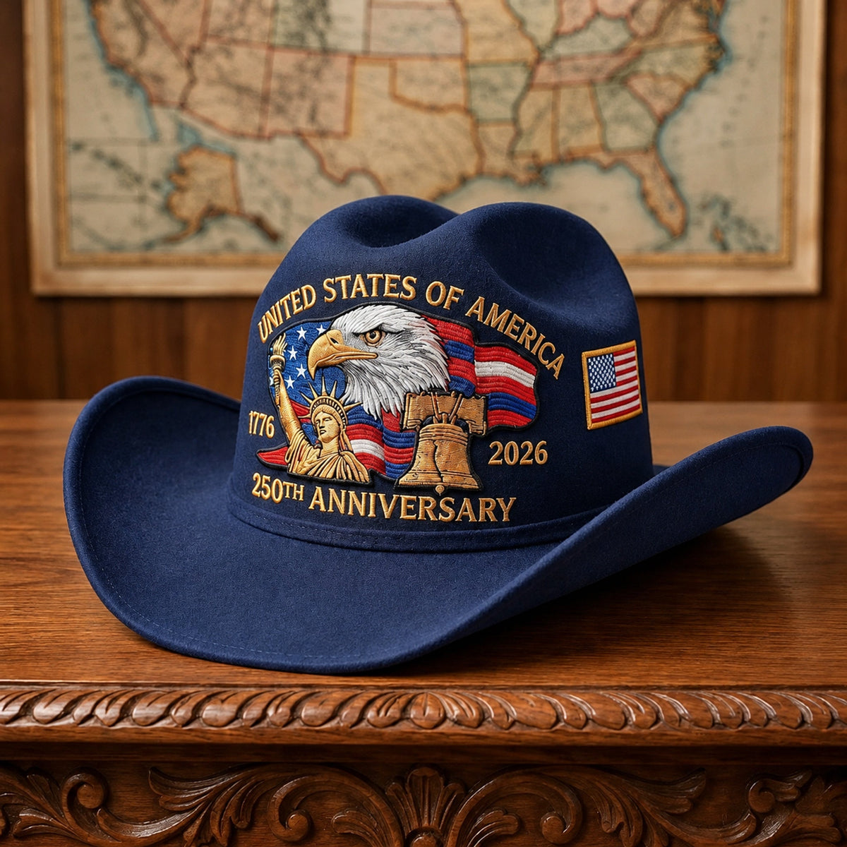 U.S. 250th Anniversary Edition Unisex Felt Cowboy Hat