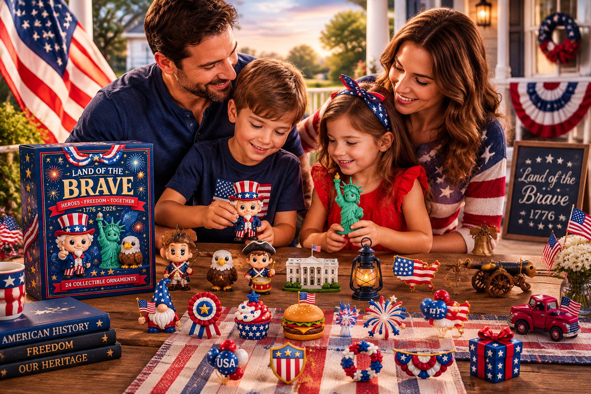 250 years of american spirit acrylic ornaments advent calendar 24pcs patriotic hanging decor gift box landing 04
