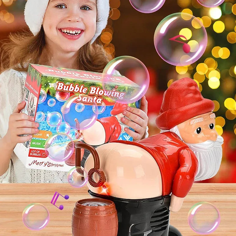🔥🎅 Funny Santa Bubble Machine | Bubbles, Music & Flashing Lights for Holiday Fun 🫧