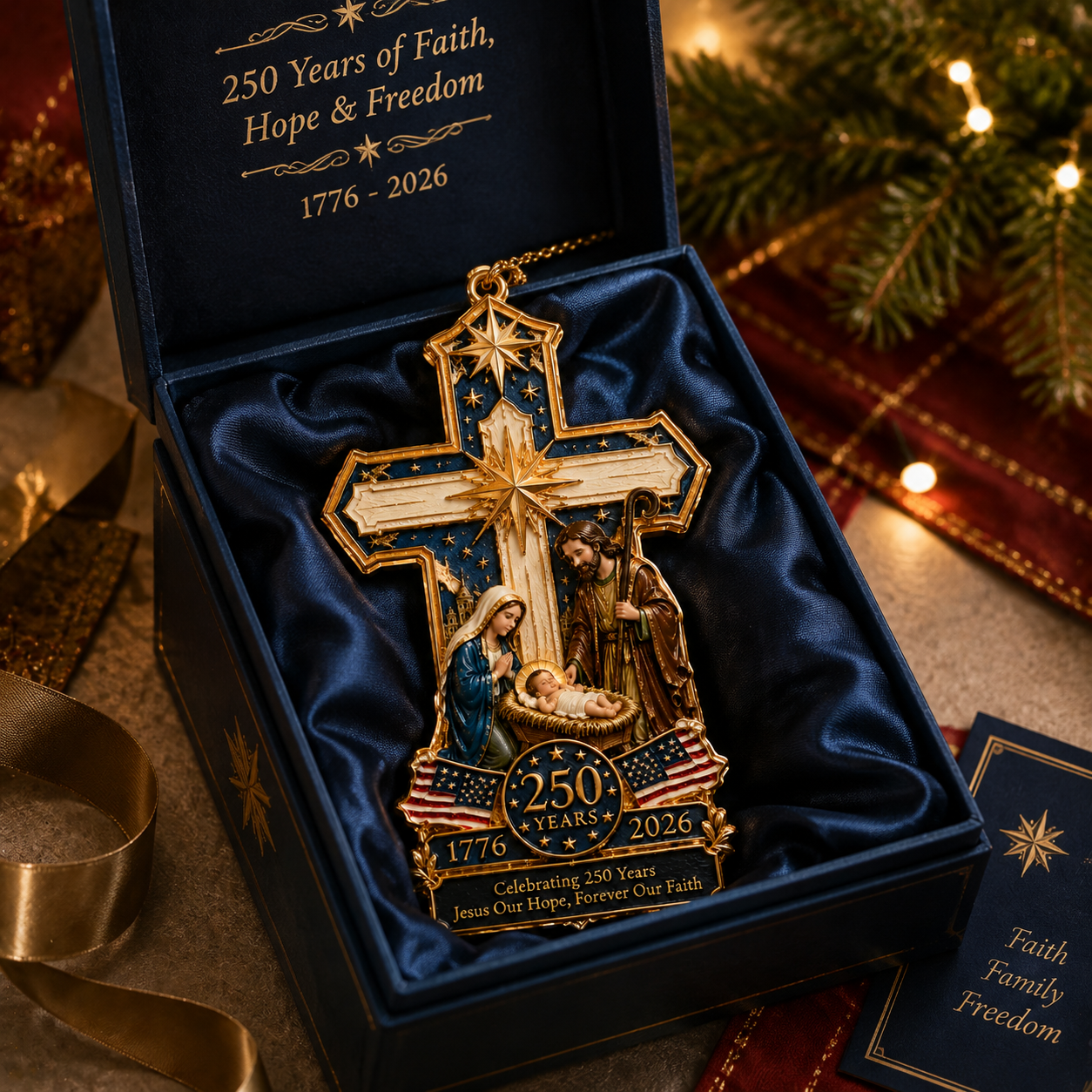 ✨Cross-Shaped Jesus Nativity Christmas Tree Ornament