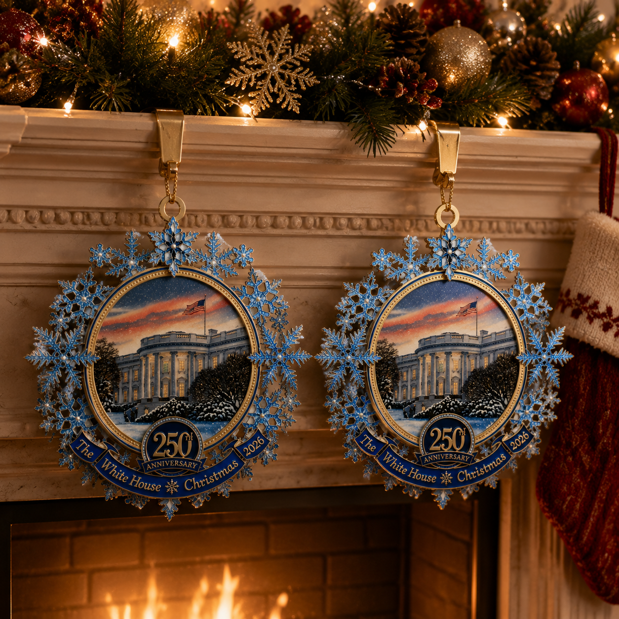 ✨White House 250th Anniversary Commemorative Snowflake Ornament
