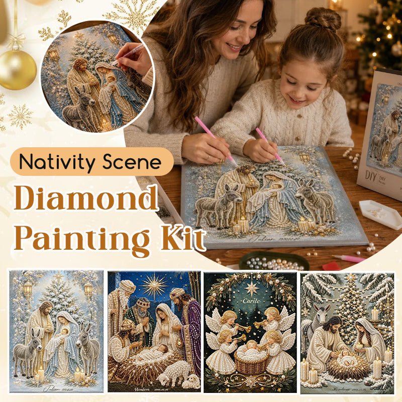 🎉🎄 Limited Edition!🔥🌟 Nativity Scene Diamond Painting Kit