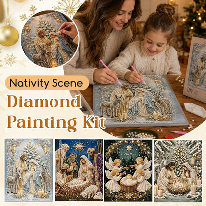 🎉🎄 Limited Edition!🔥🌟 Nativity Scene Diamond Painting Kit