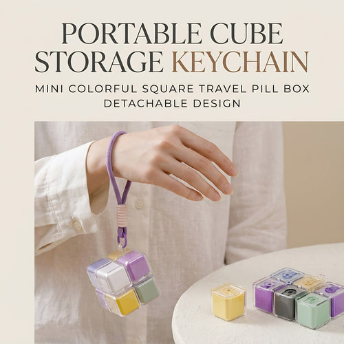 8-Compartment Magic Cube Pill Organizer