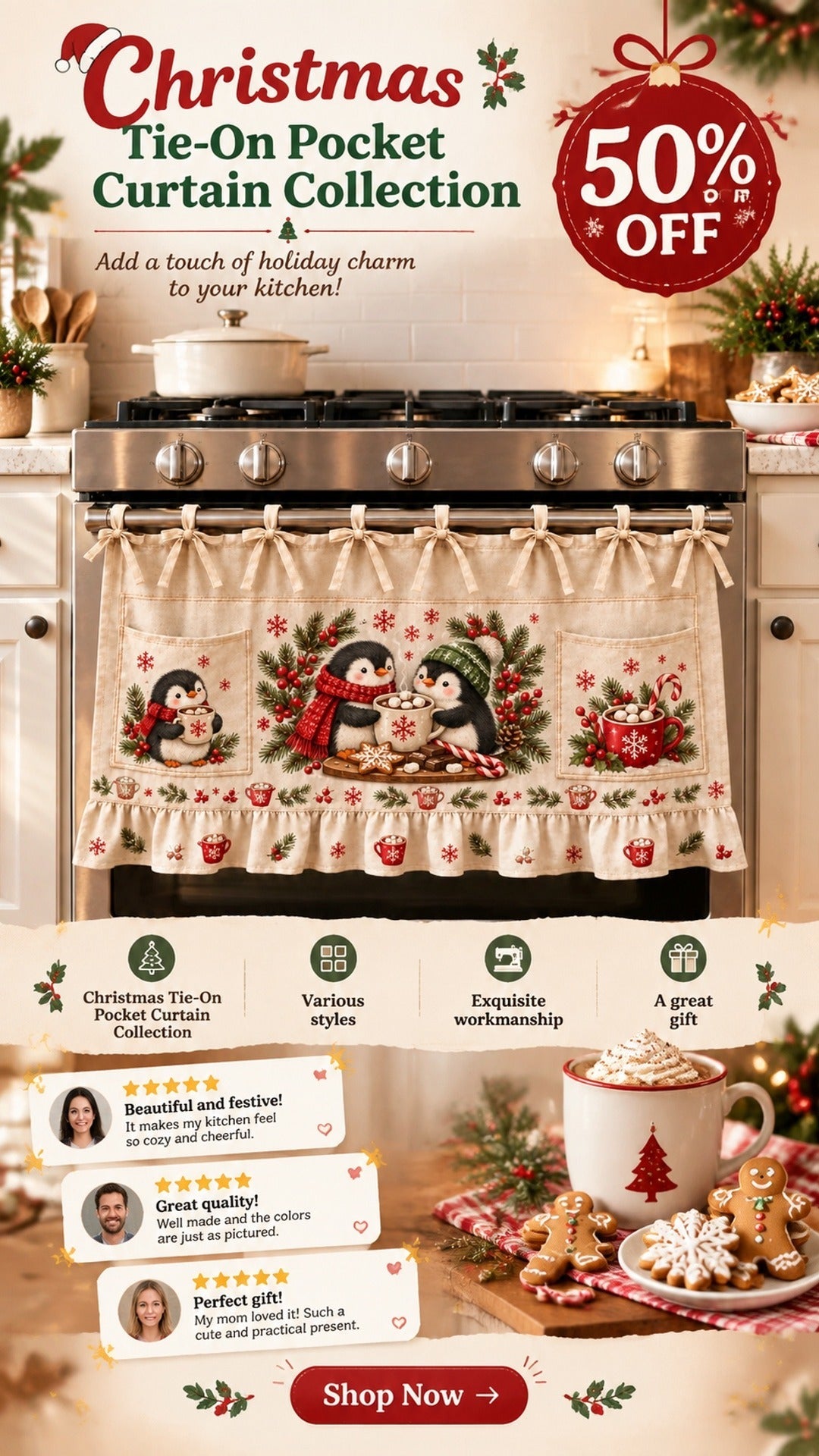 christmas tie on pocket curtain collection landing 02