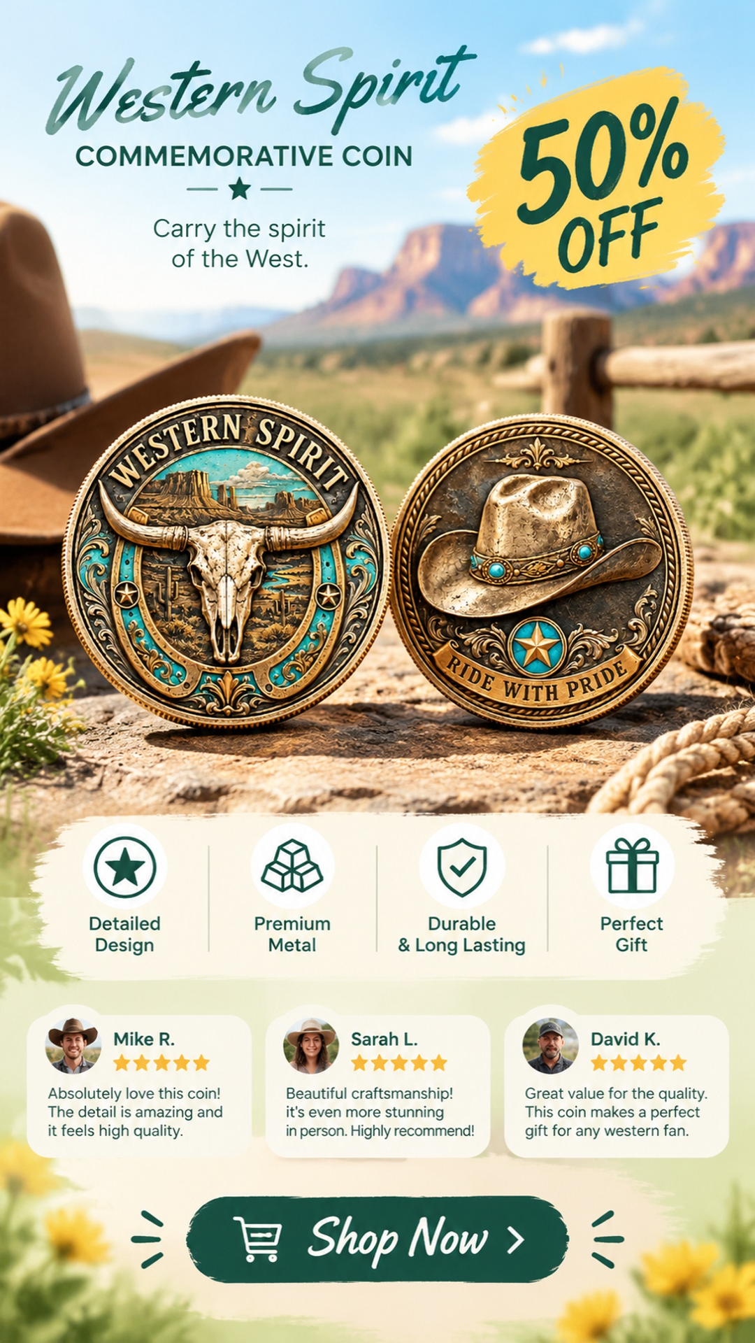 western spirit commemorative coin landing 02