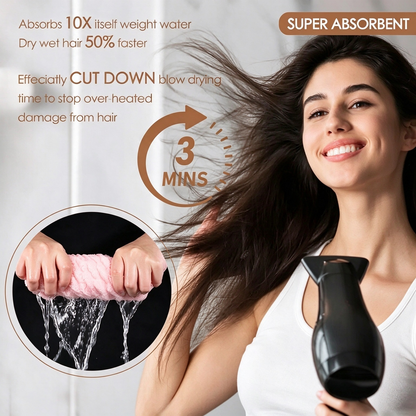 🏆Extra-Thick Microfiber Hair Drying Towel Cap Set, Super Absorbent Quick-Dry Hair Wrap 🧖‍♀️